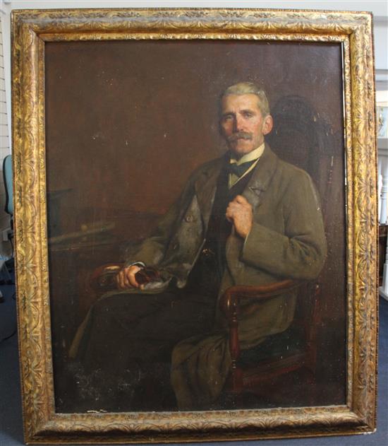 Herbert A. Olivier (1861-1952) Portrait of F. W. Pyman 49 x 39in.